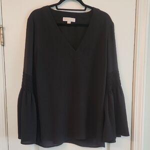 Elegant Black V-Neck Women's Top